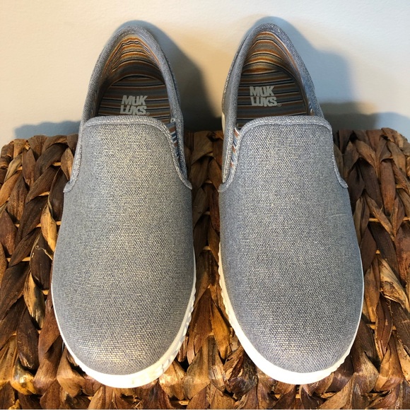 Muk Luks | Metallic Grey Blue Slip-on Flats | Size 9 - Picture 3 of 11